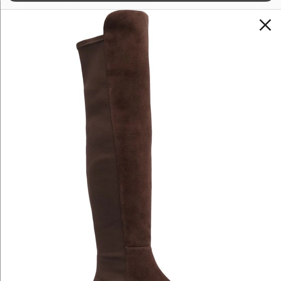 Stuart Weitzman 50/50 suede boots- brown - Picture 3 of 7